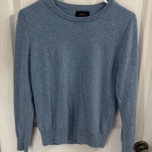 Quince Soft Heather Blue Crew Neck Sweater